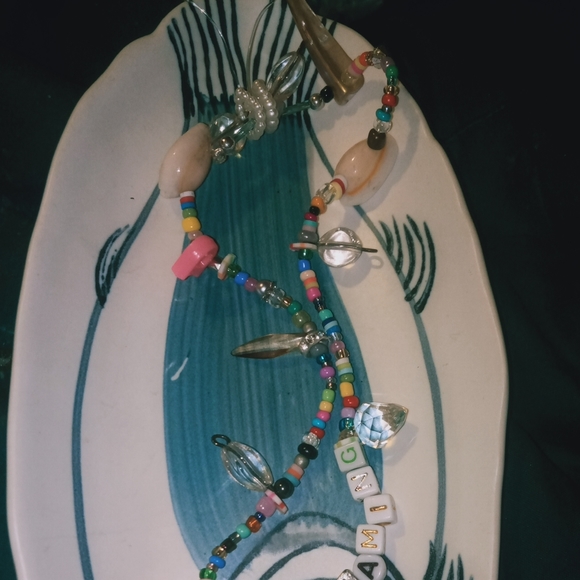 Dreaming ladies or teenagers stretchy multicolour seed bead choker necklace ππ - Picture 2 of 6